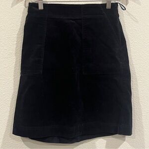 Seasalt Cornwall navy blue Black Skirt Work Cocktail corduroy size 4